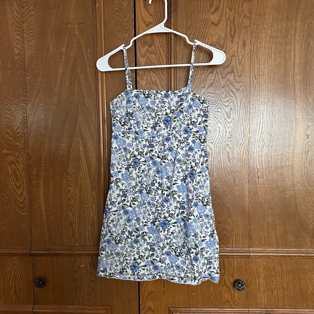 wild fable Blue and White Floral Strap Dress